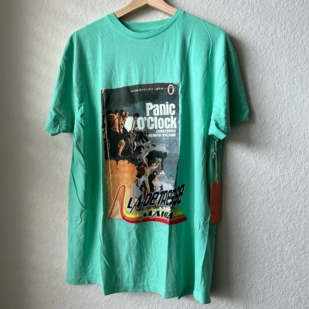 New with tags La Detresse Mania Panic O'Clock Tee Thin Mint - Size L - Picture 3 of 8